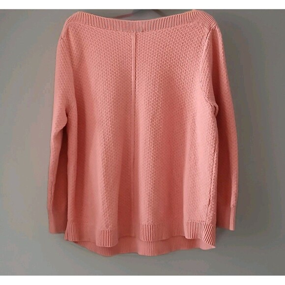 Ann Taylor Loft Plus Pure Cotton Sweater Sz 20-22 Peach/Pink Casual Chic Career - Picture 2 of 8